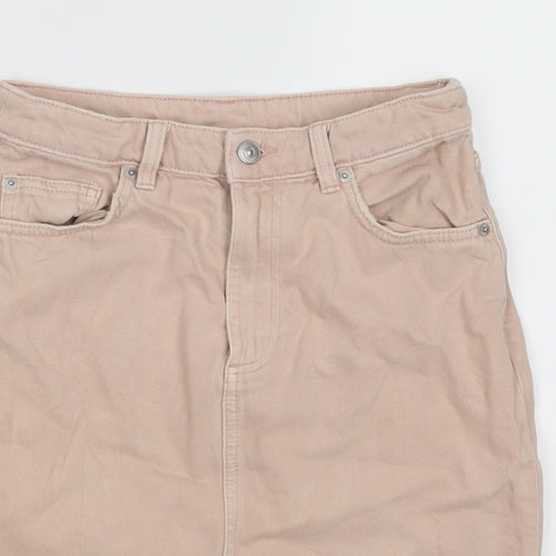 H&M Womens Pink  Denim A-Line Skirt Size 6