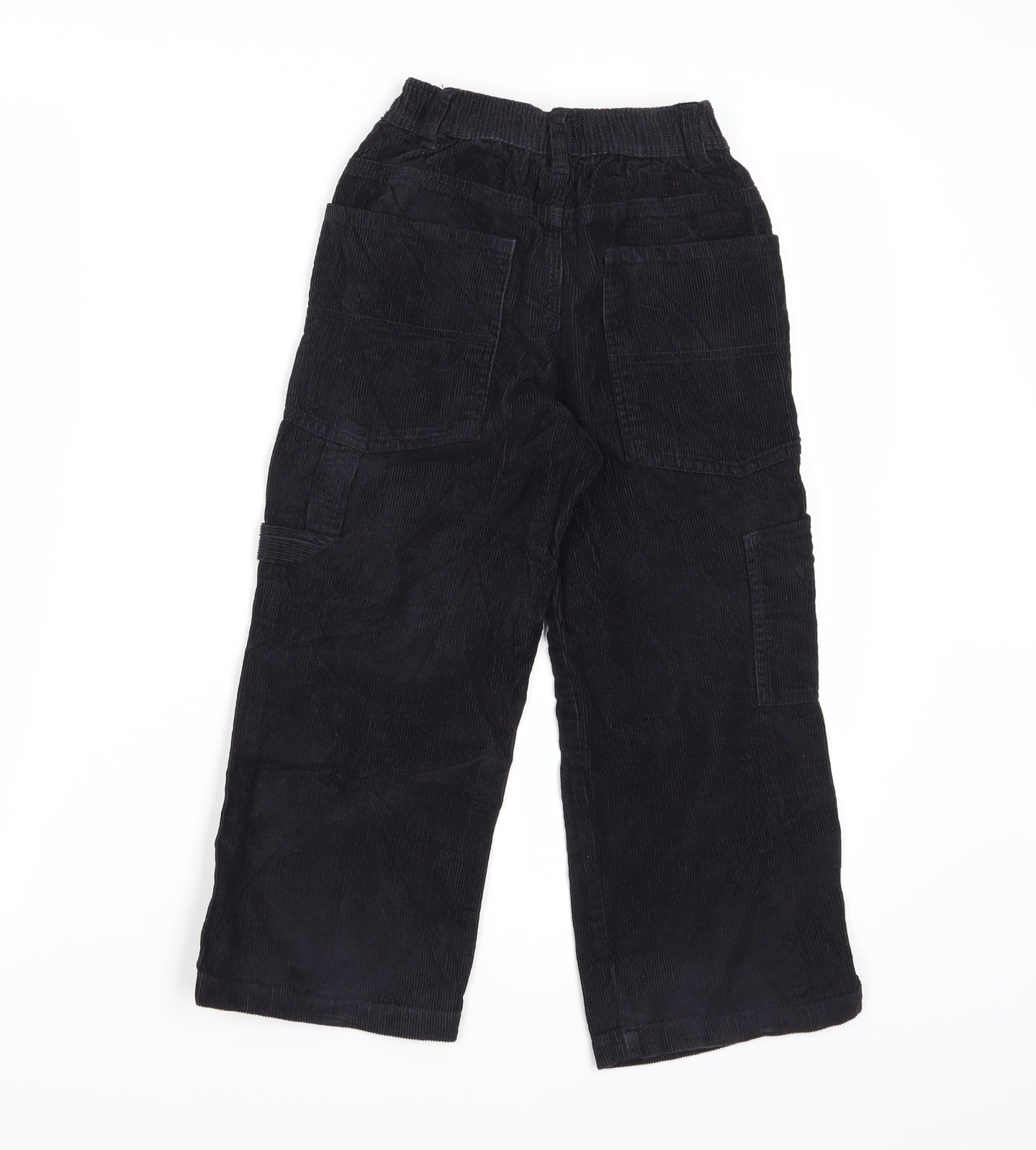 George Boys Black  Corduroy Cargo Trousers Size 4-5 Years
