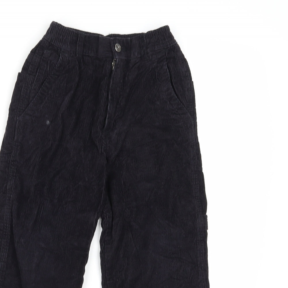 George Boys Black  Corduroy Cargo Trousers Size 4-5 Years