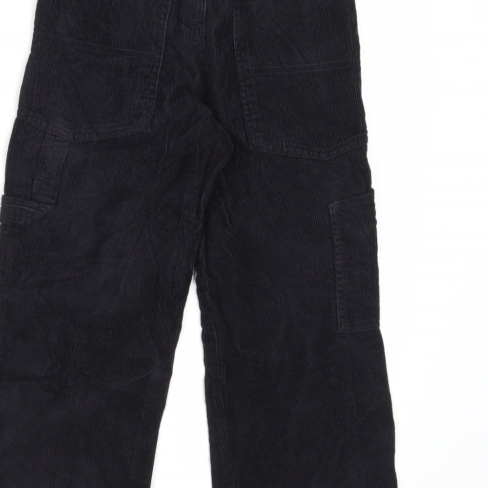 George Boys Black  Corduroy Cargo Trousers Size 4-5 Years