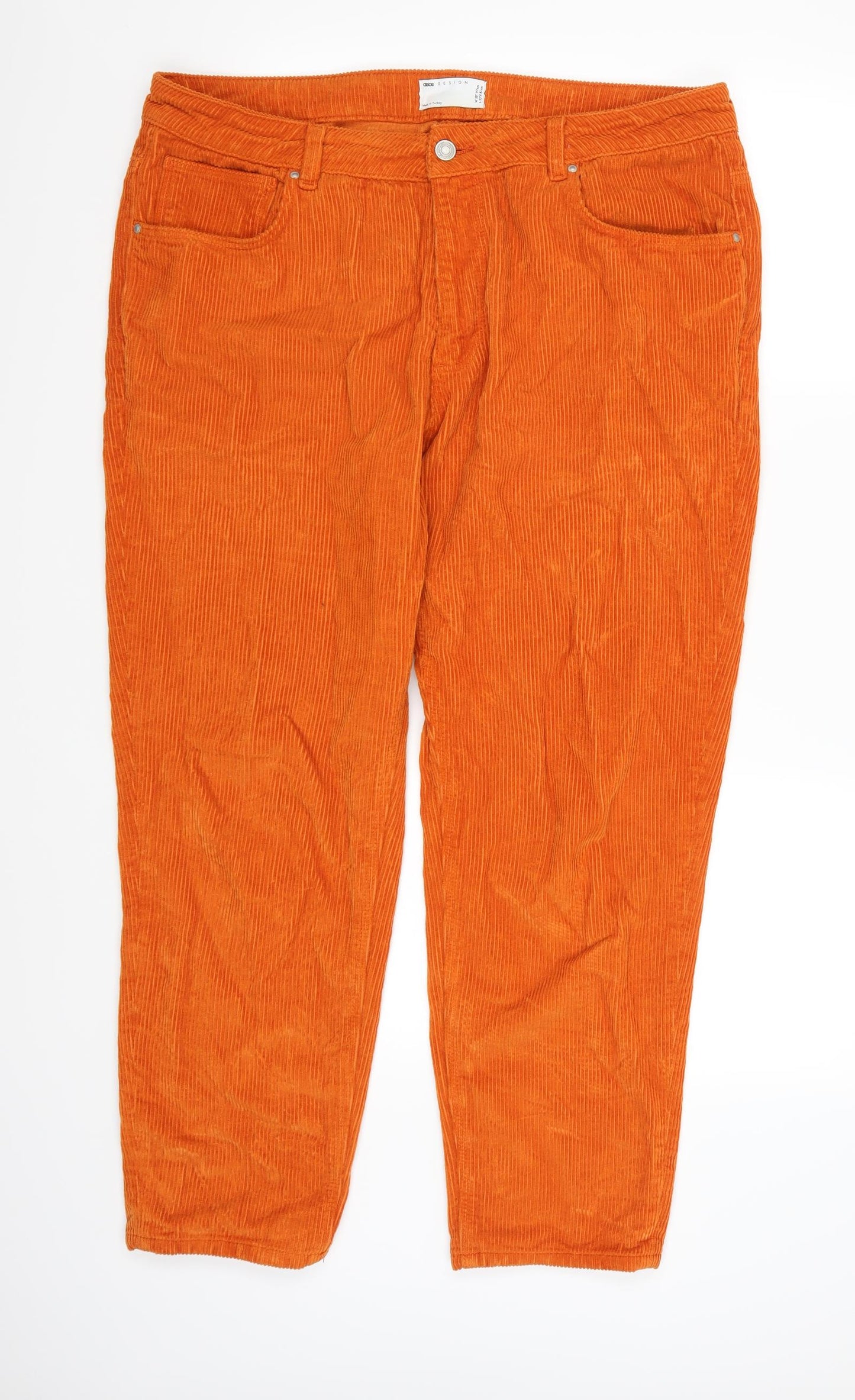 ASOS Mens Orange  Corduroy Trousers   L32 in