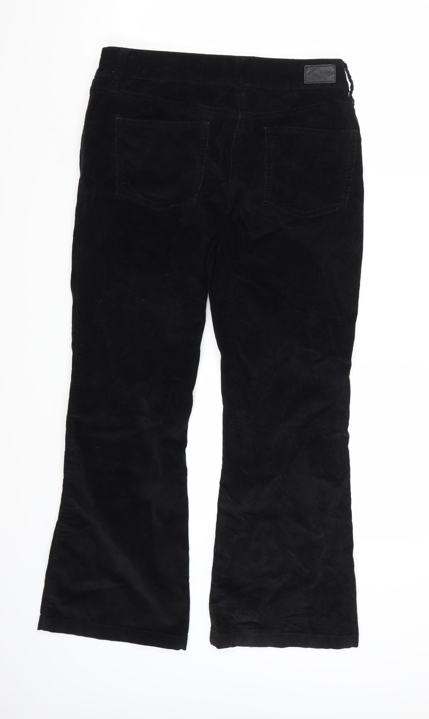 NEXT Womens Black  Corduroy Trousers  Size 12 L27 in
