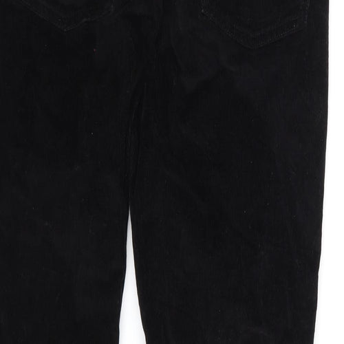 NEXT Womens Black  Corduroy Trousers  Size 12 L27 in