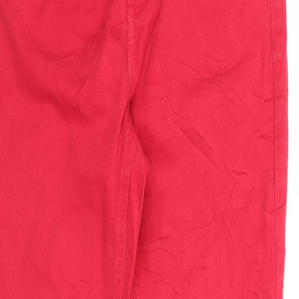 Monsoon Womens Red  Denim Straight Jeans Size 12 L28 in