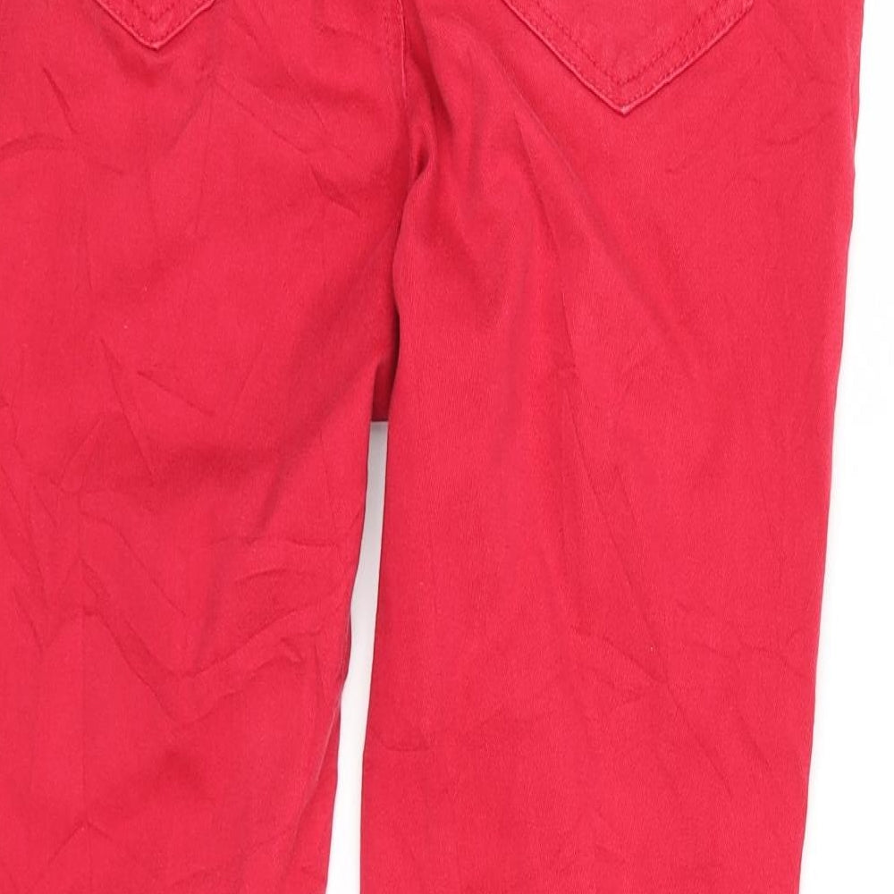 Monsoon Womens Red  Denim Straight Jeans Size 12 L28 in