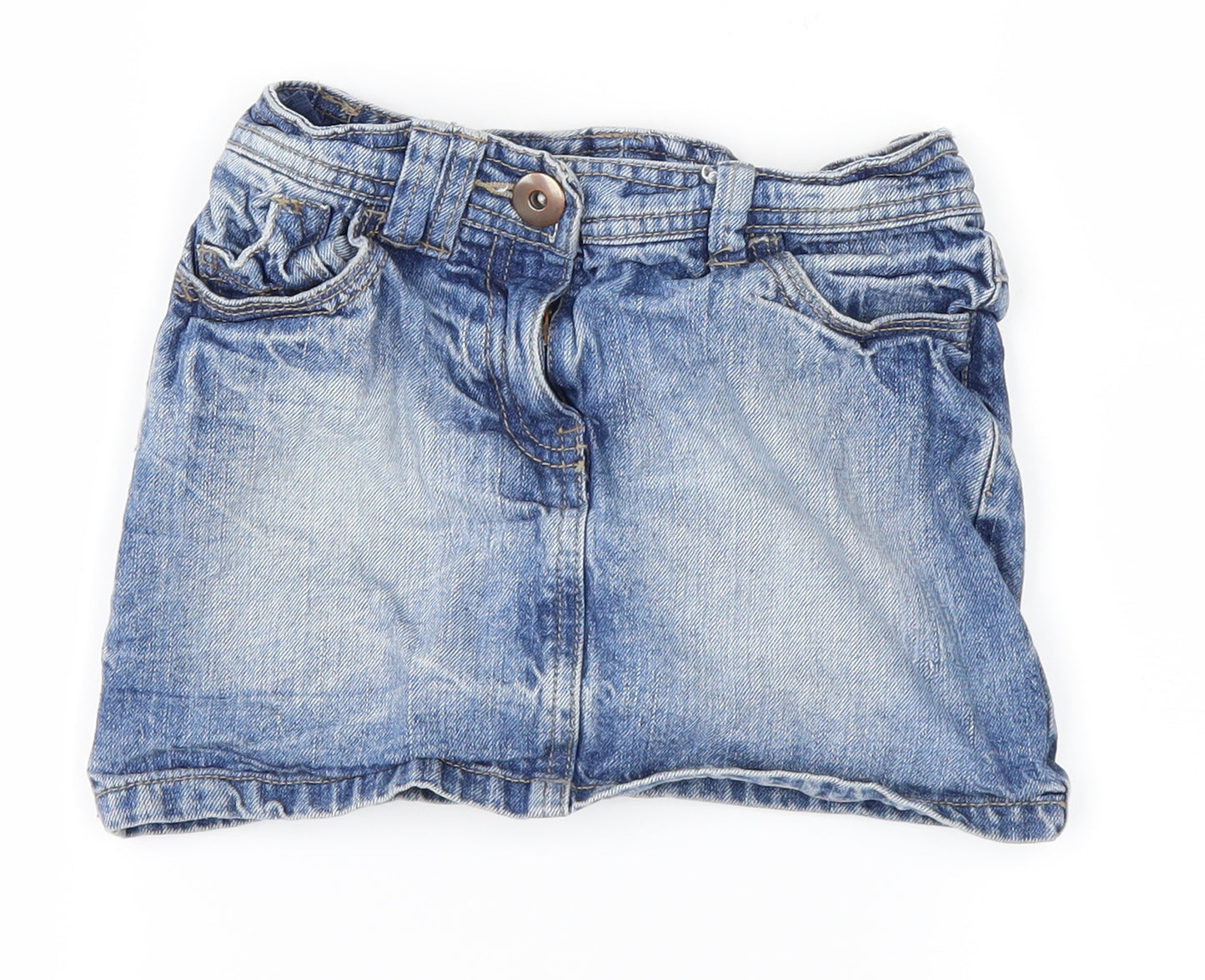 NEXT Girls Blue  Denim A-Line Skirt Size 7 Years