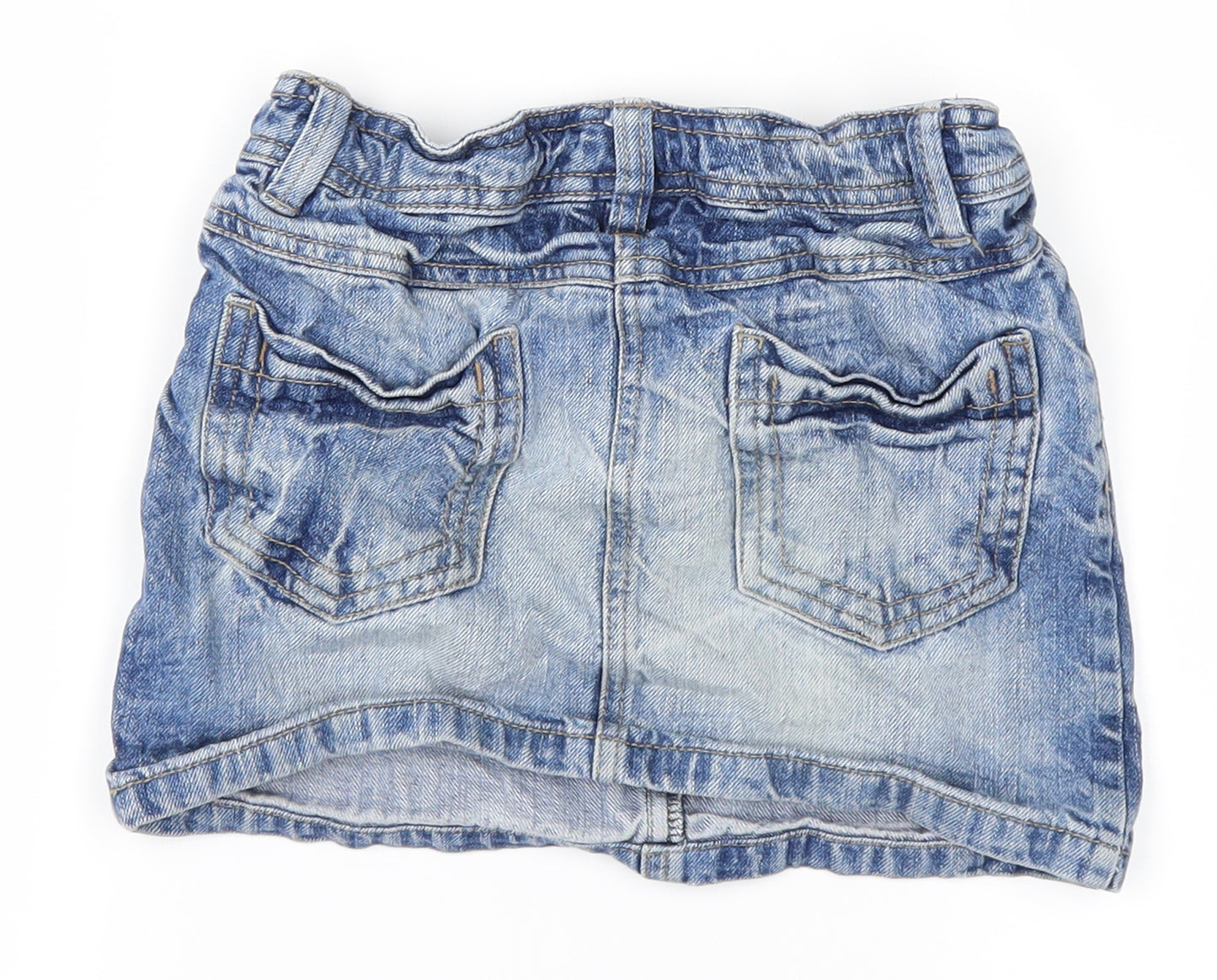 NEXT Girls Blue  Denim A-Line Skirt Size 7 Years