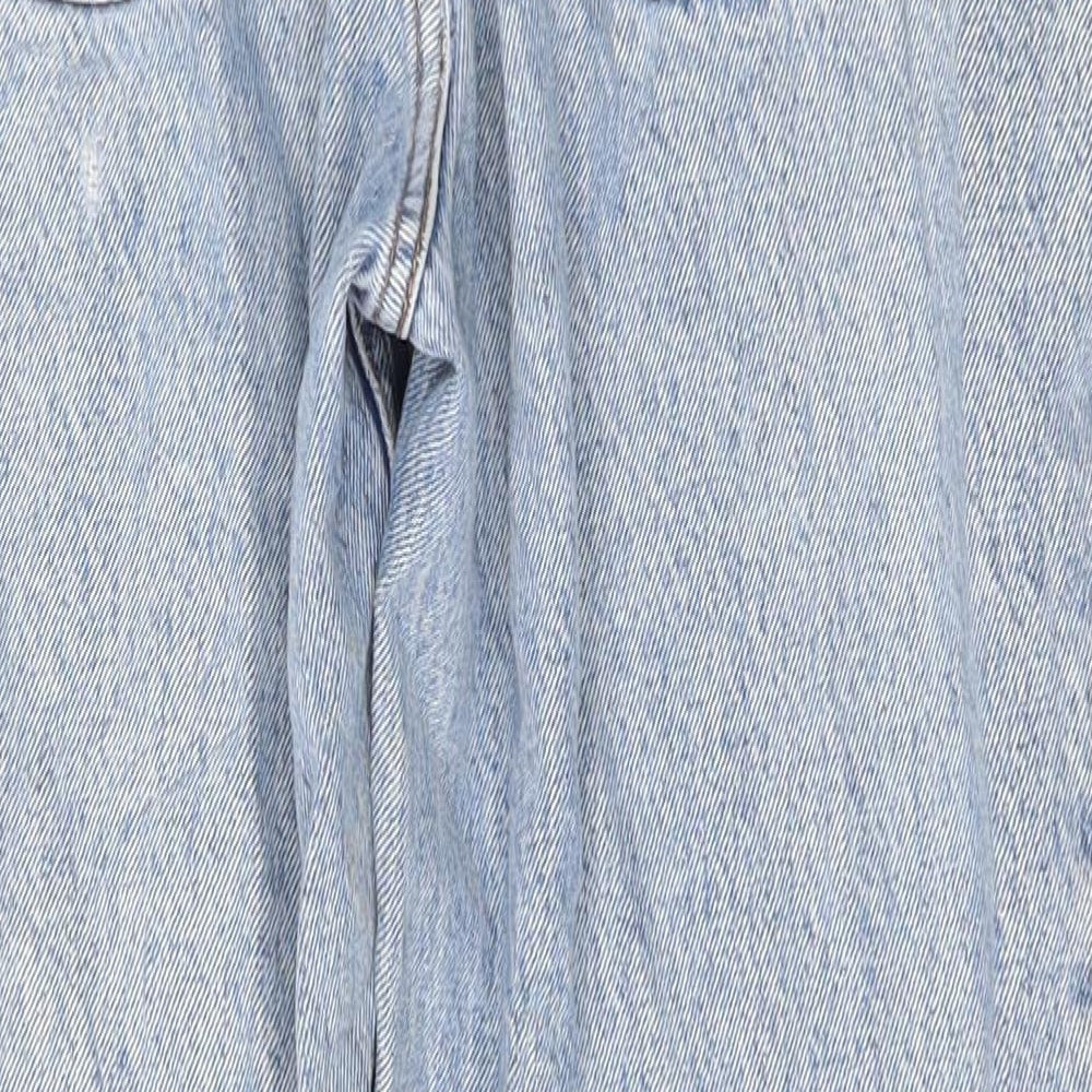 Topshop Womens Blue  Denim Skinny Jeans Size 28 L25 in - ripped details