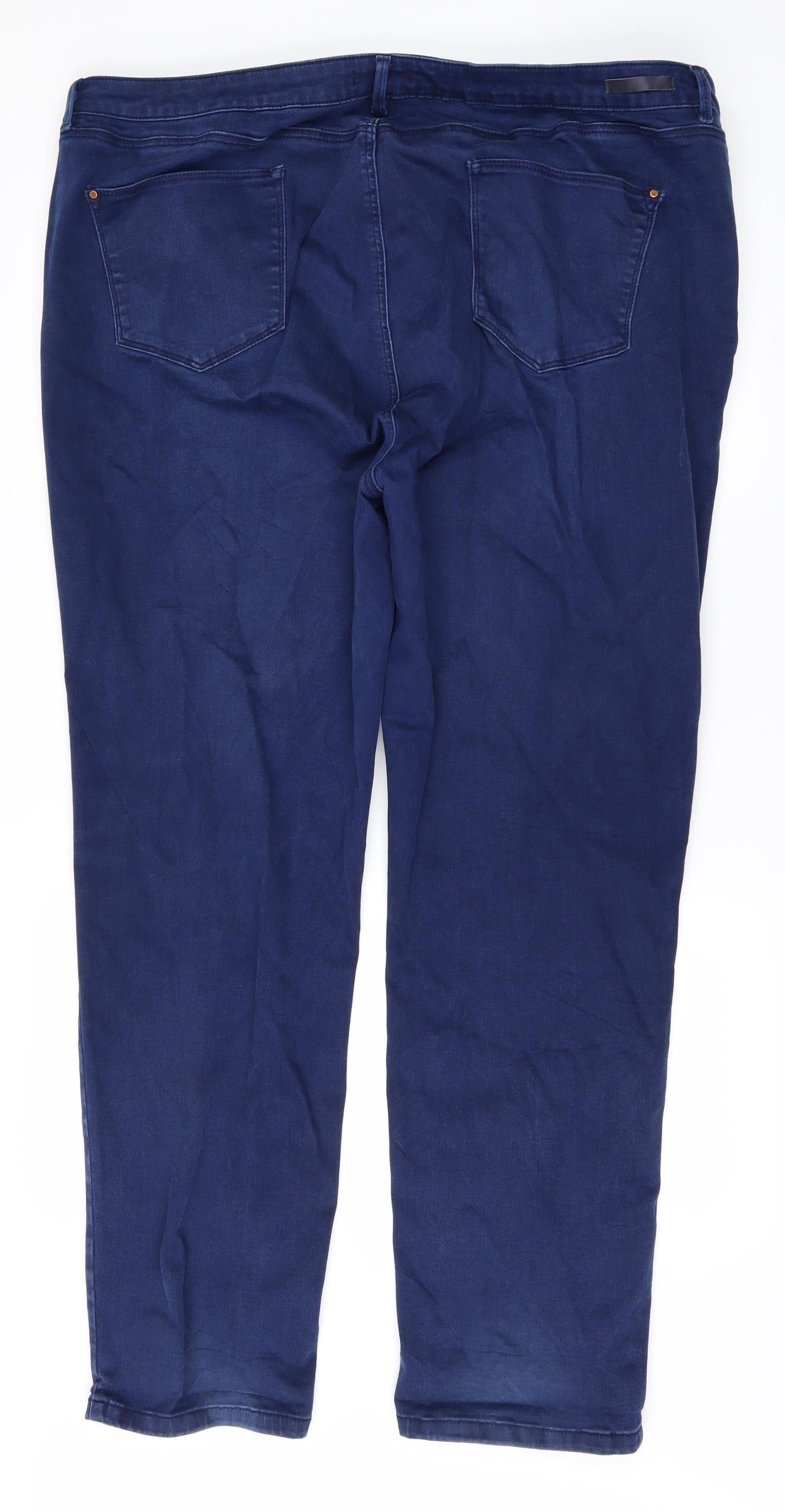 Blue 73 Womens Blue  Denim Straight Jeans Size 22 L28 in