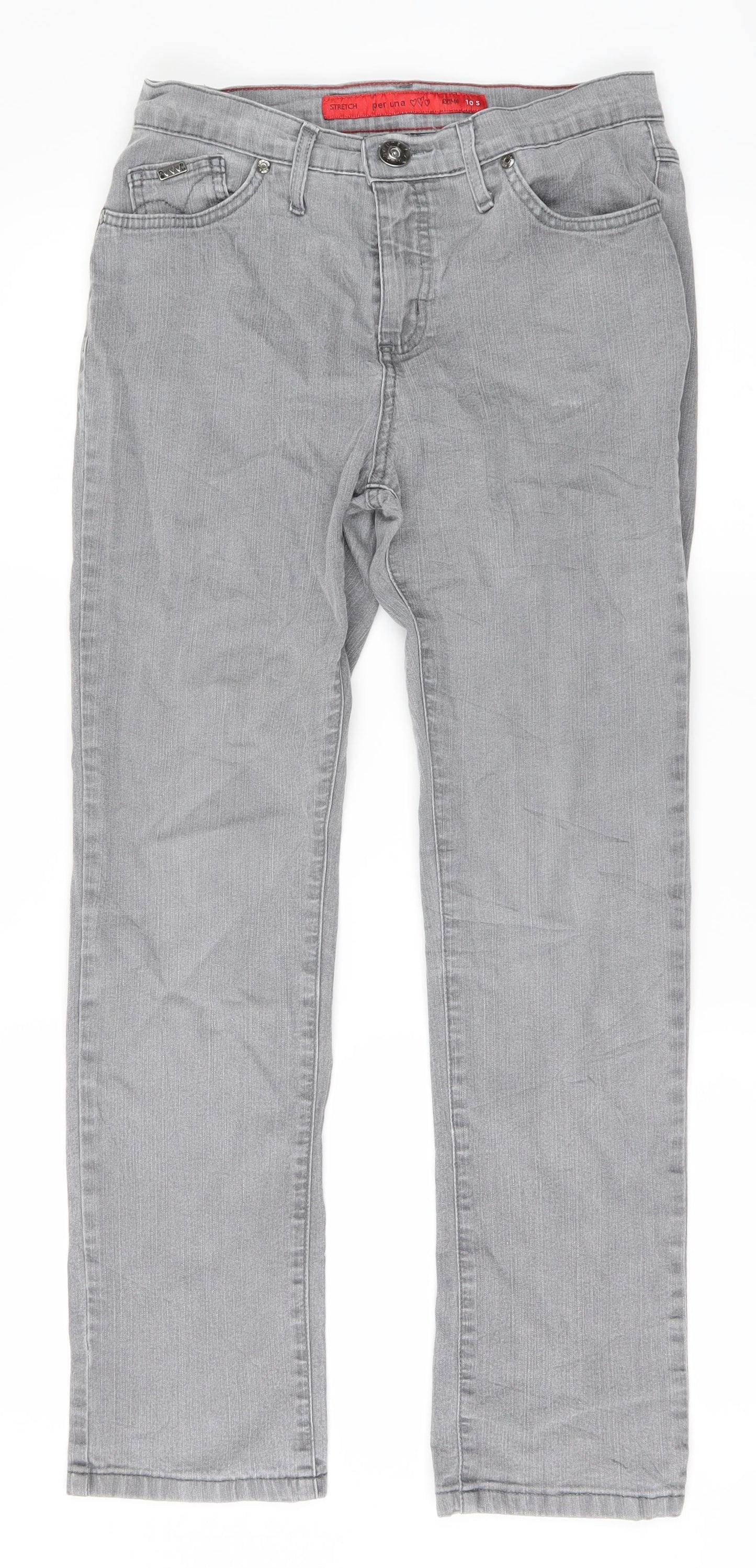 PERUNA Womens Grey   Skinny Jeans Size 10 L27 in
