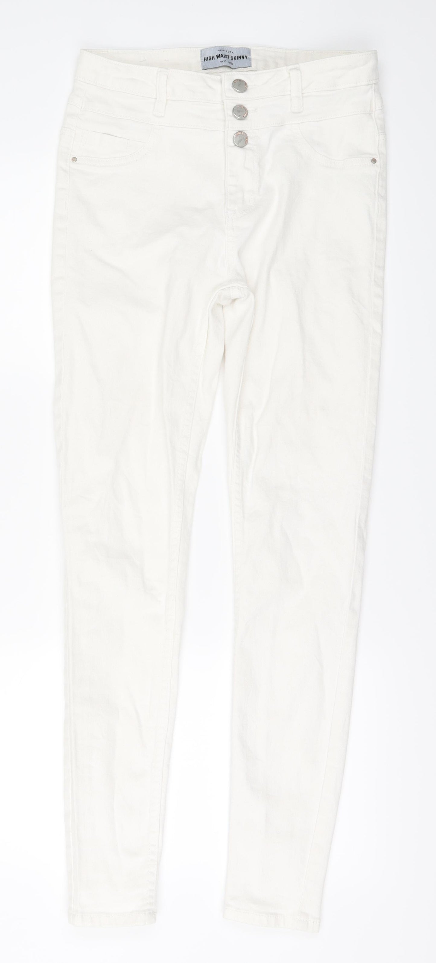 New Look Womens White   Skinny Jeans Size 10 L28 in