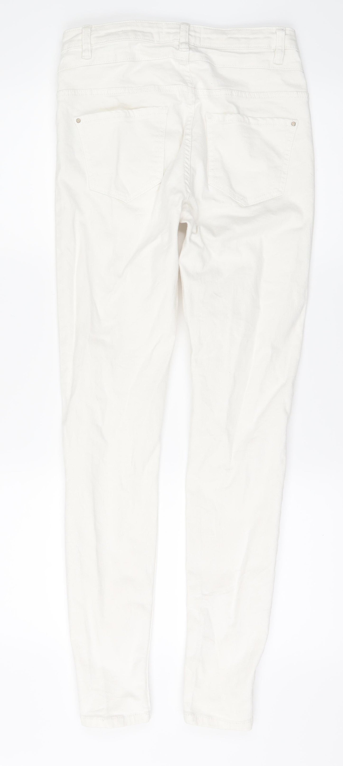 New Look Womens White   Skinny Jeans Size 10 L28 in