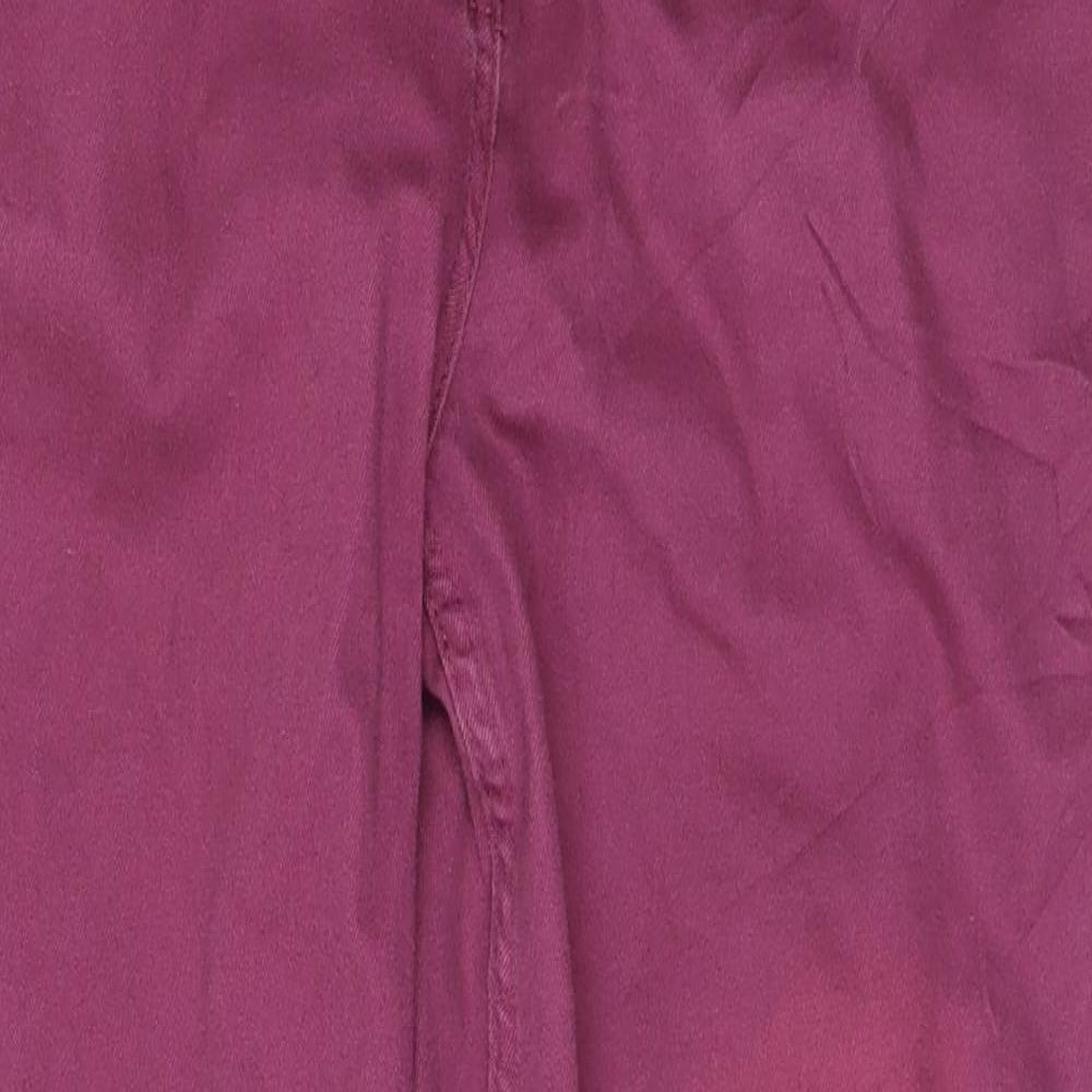 Cotton Womens Purple  Denim Straight Jeans Size 14 L26 in