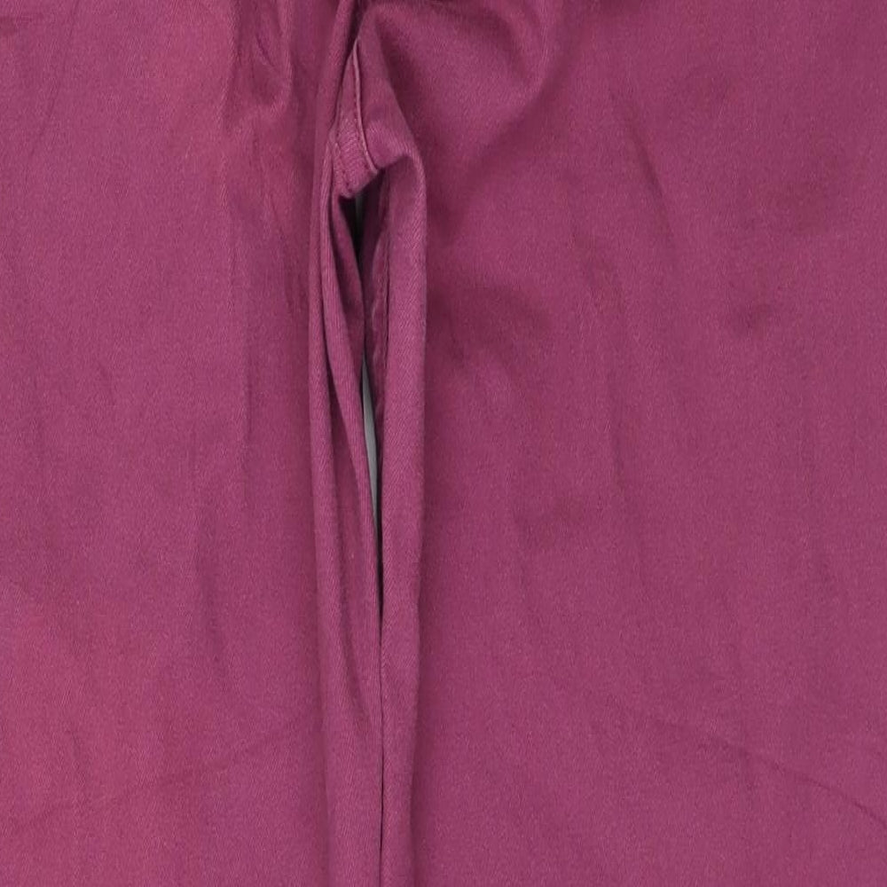 Cotton Womens Purple  Denim Straight Jeans Size 14 L26 in