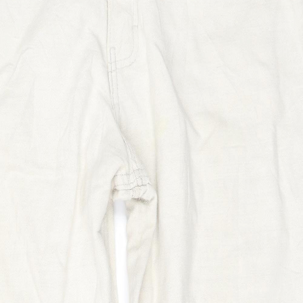 m&s Mens White   Straight Jeans Size 34 L27 in