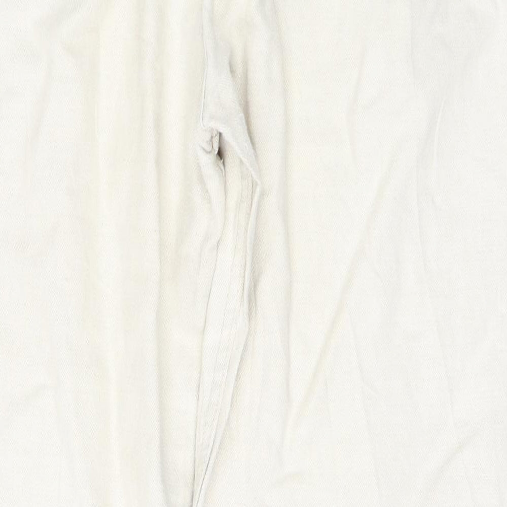 m&s Mens White   Straight Jeans Size 34 L27 in