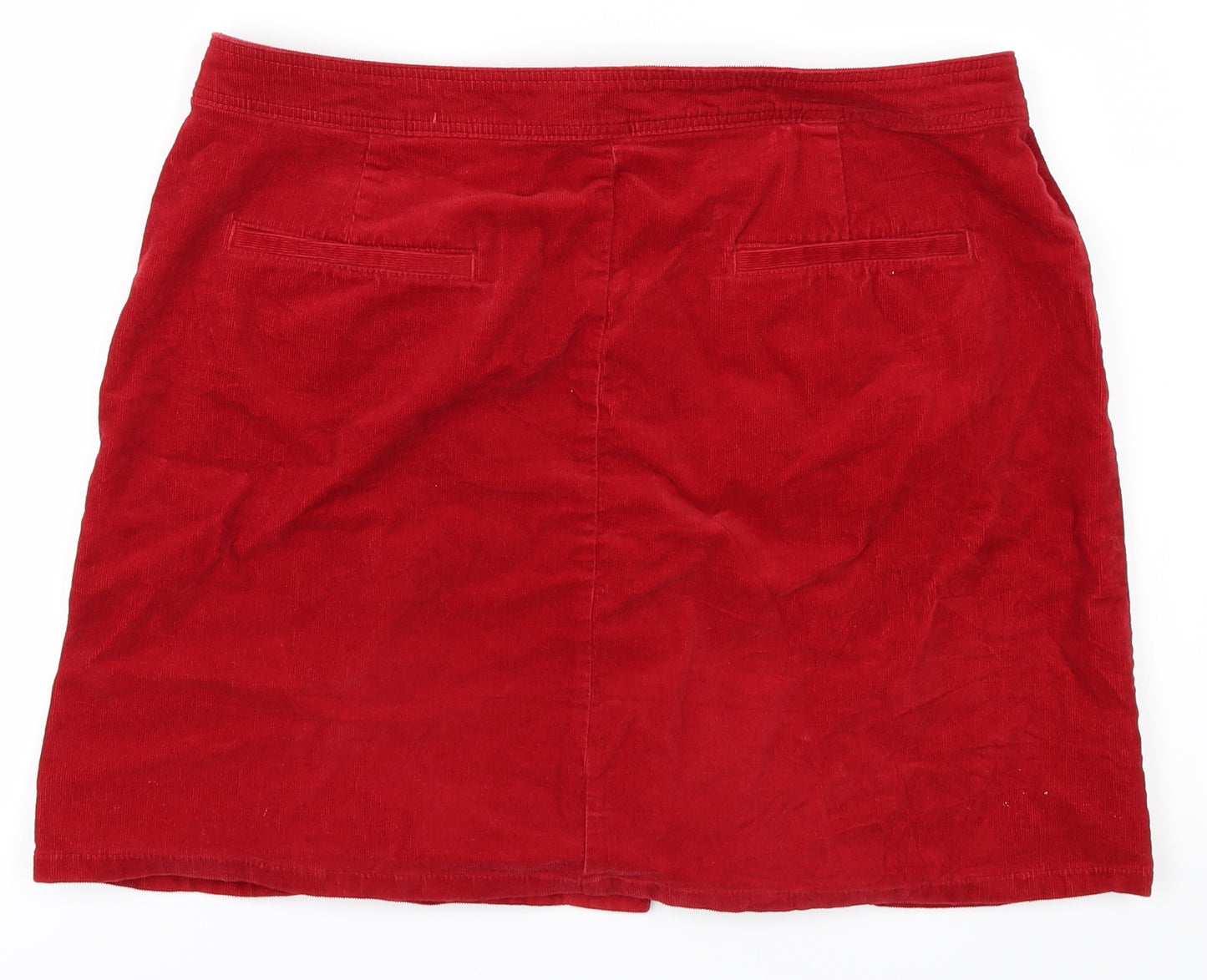 m&s Womens Red   A-Line Skirt Size 14