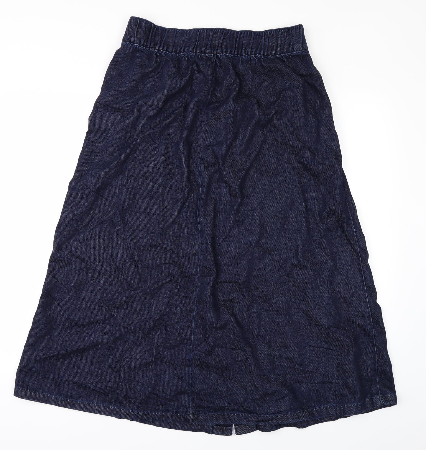 M&S Womens Blue  Denim A-Line Skirt Size 12