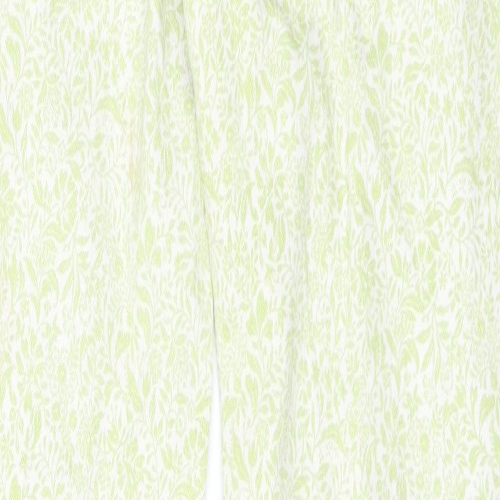 Preworn Womens Green Floral  Skinny Jeans Size 10 L30 in