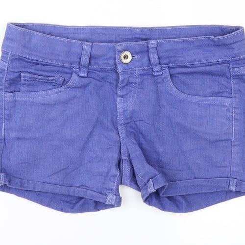 Preworn Womens Blue  Denim Cut-Off Shorts Size S