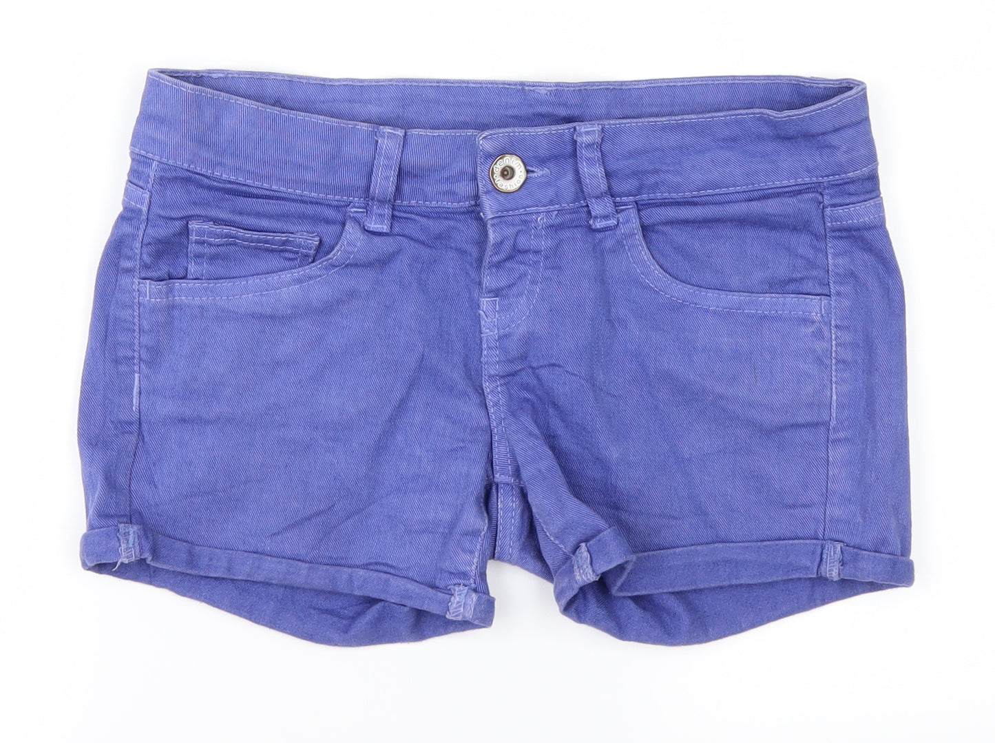 Preworn Womens Blue  Denim Cut-Off Shorts Size S