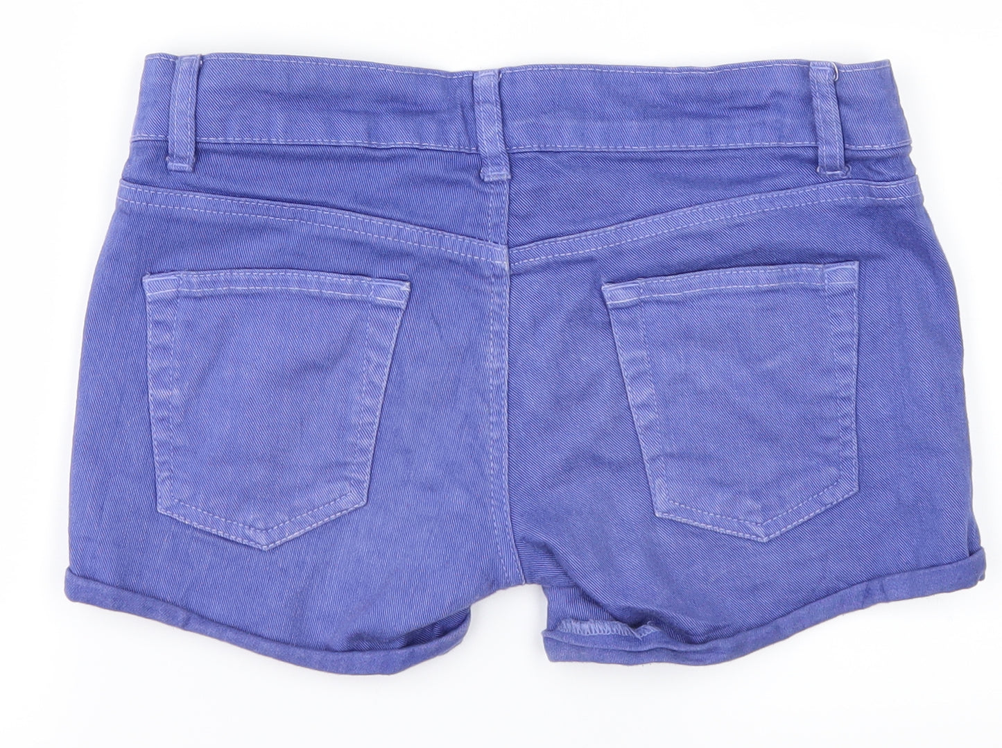 Preworn Womens Blue  Denim Cut-Off Shorts Size S