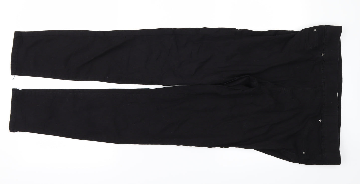 DenimCo Womens Black  Denim Skinny Jeans Size 14 L28 in