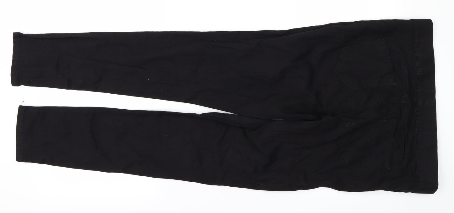 DenimCo Womens Black  Denim Skinny Jeans Size 14 L28 in