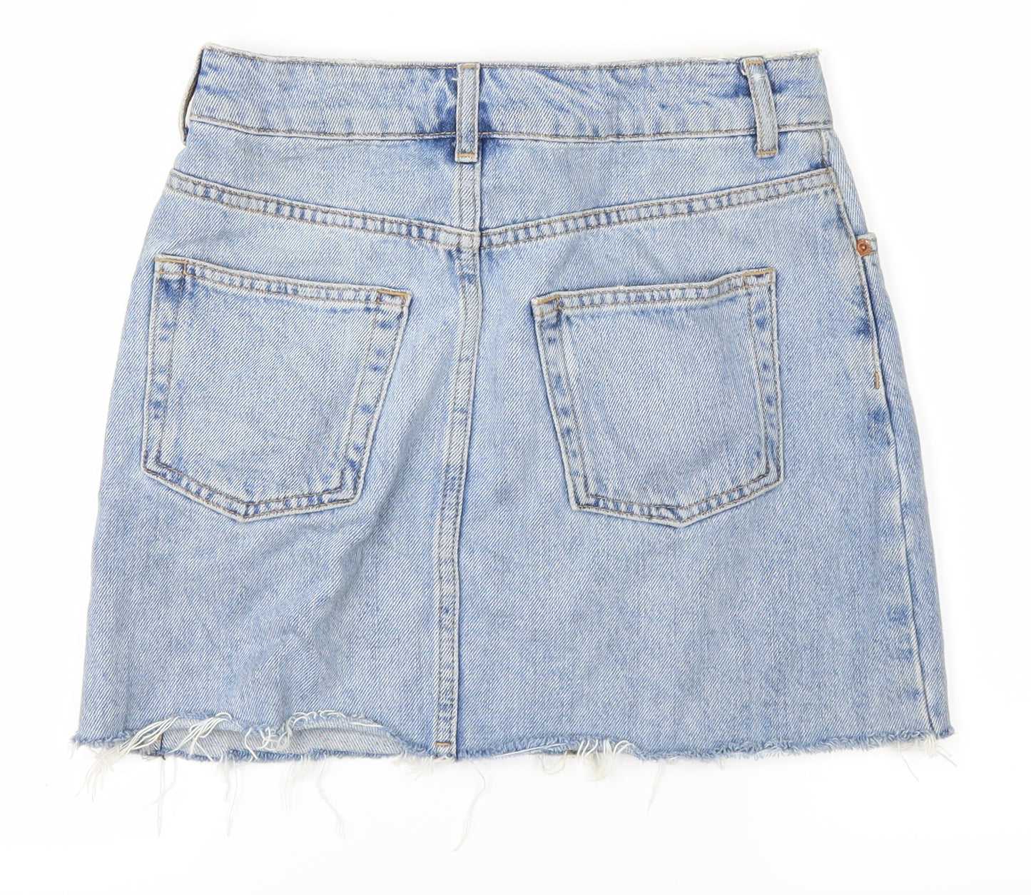 Topshop Womens Blue  Denim A-Line Skirt Size 6