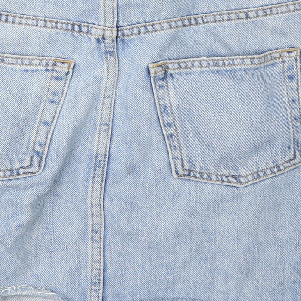 Topshop Womens Blue  Denim A-Line Skirt Size 6