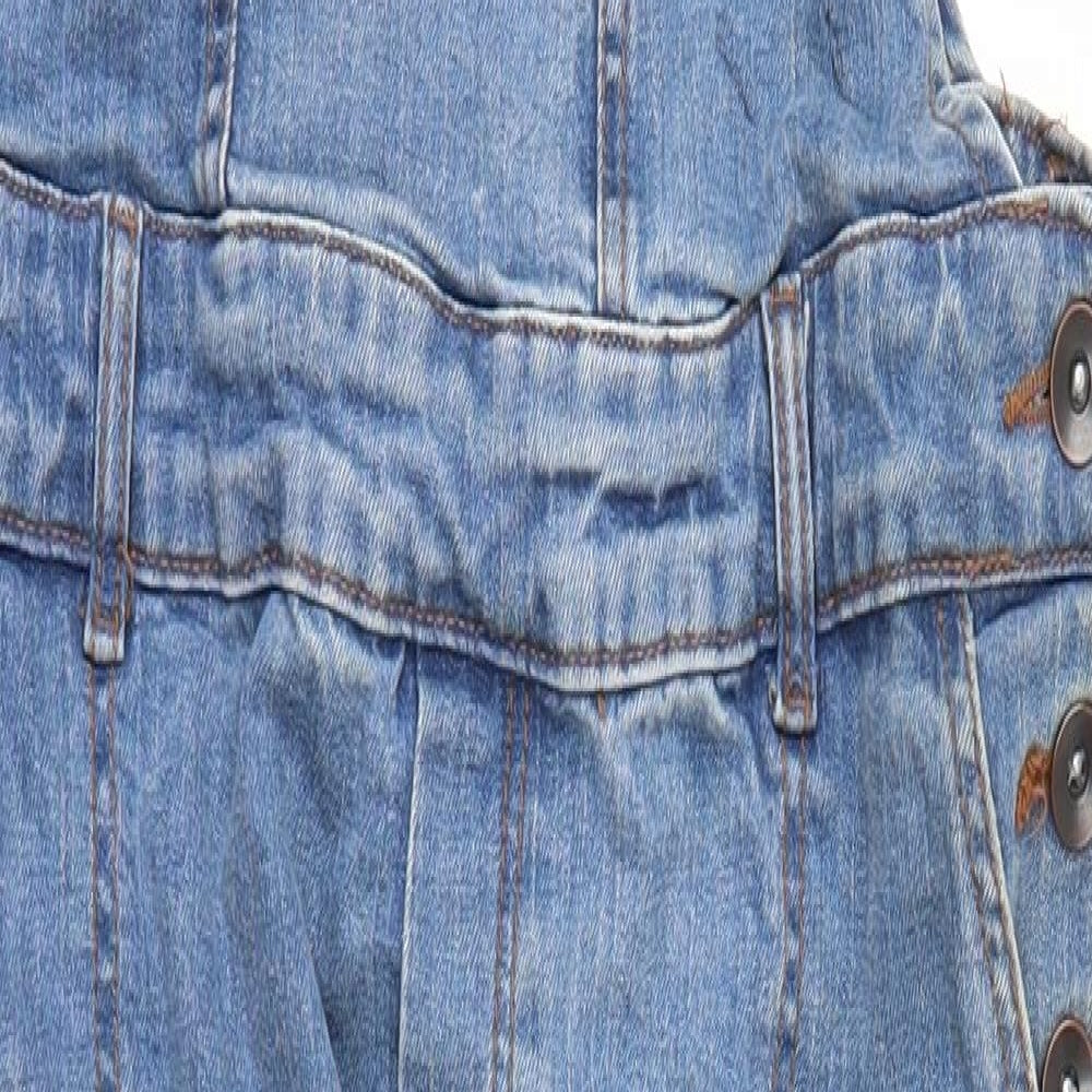 DenimCo Womens Blue  Denim Dungaree One-Piece Size 14 L28 in