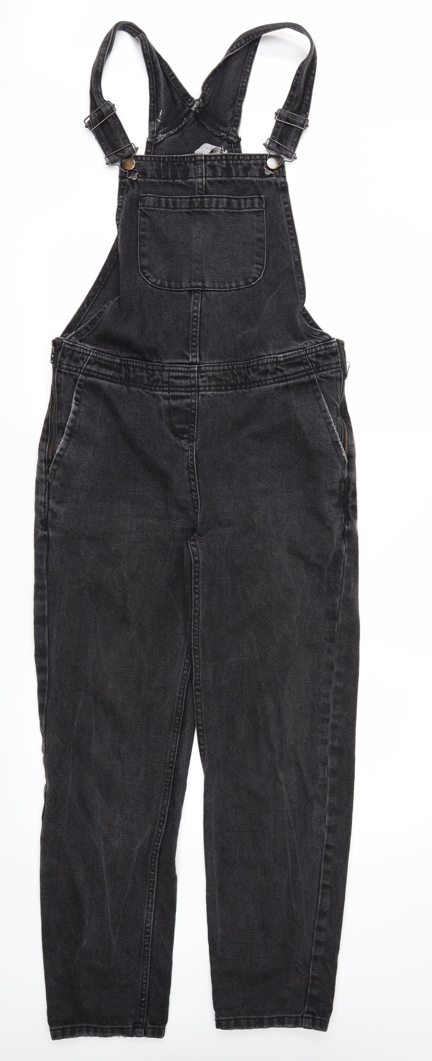 ASOS Womens Black  Denim Dungaree One-Piece Size 4 L27 in