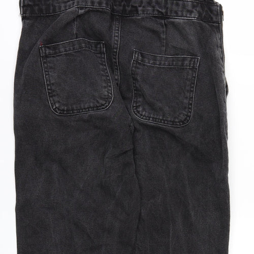 ASOS Womens Black  Denim Dungaree One-Piece Size 4 L27 in