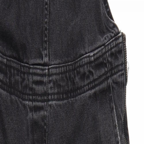 ASOS Womens Black  Denim Dungaree One-Piece Size 4 L27 in