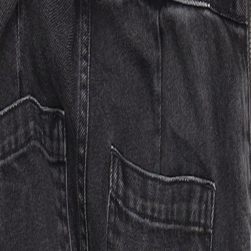 ASOS Womens Black  Denim Dungaree One-Piece Size 4 L27 in
