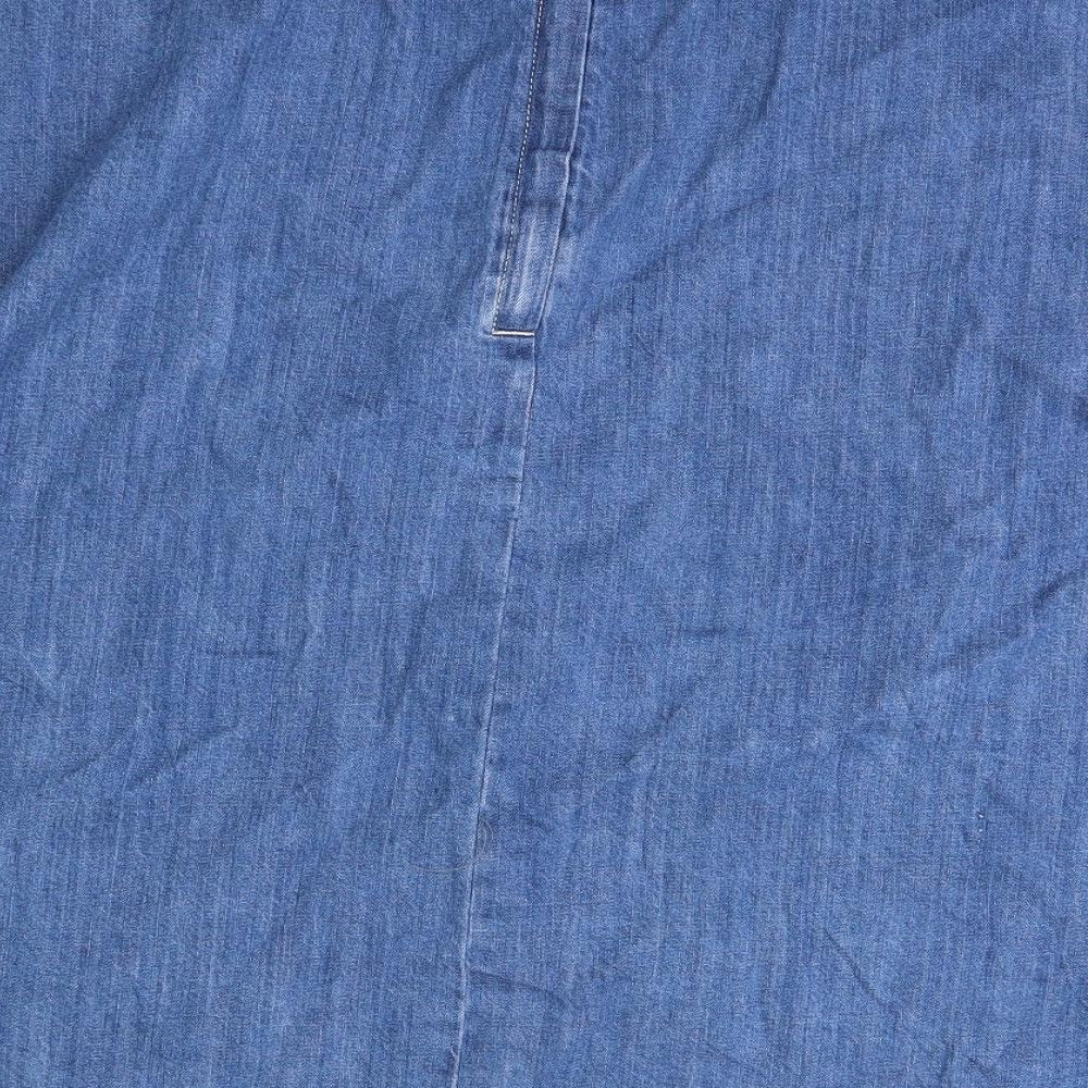 Nutmeg Womens Blue  Denim Flare Skirt Size 18  - belted