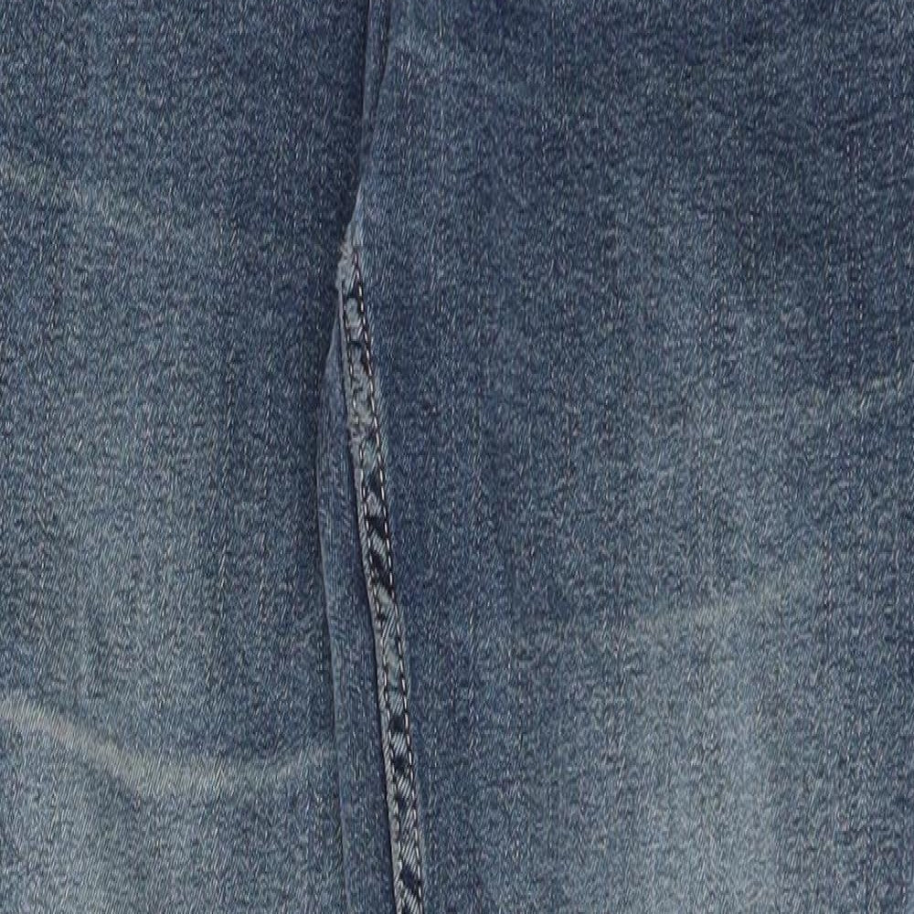 m&s Womens Blue  Denim Straight Jeans Size 12 L28 in