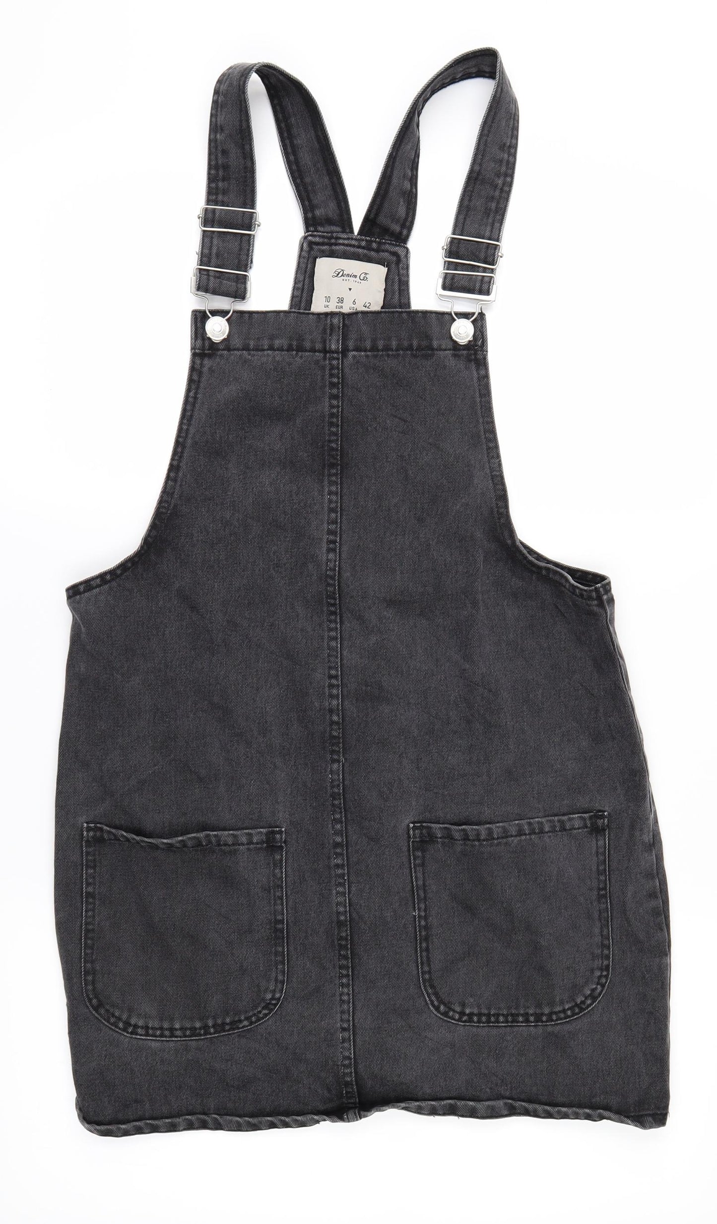 DenimCo Womens Black  Denim Tank Dress  Size 10