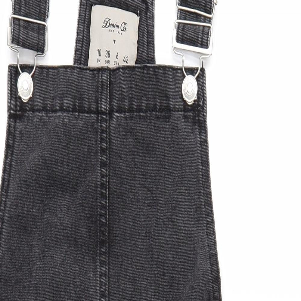 DenimCo Womens Black  Denim Tank Dress  Size 10