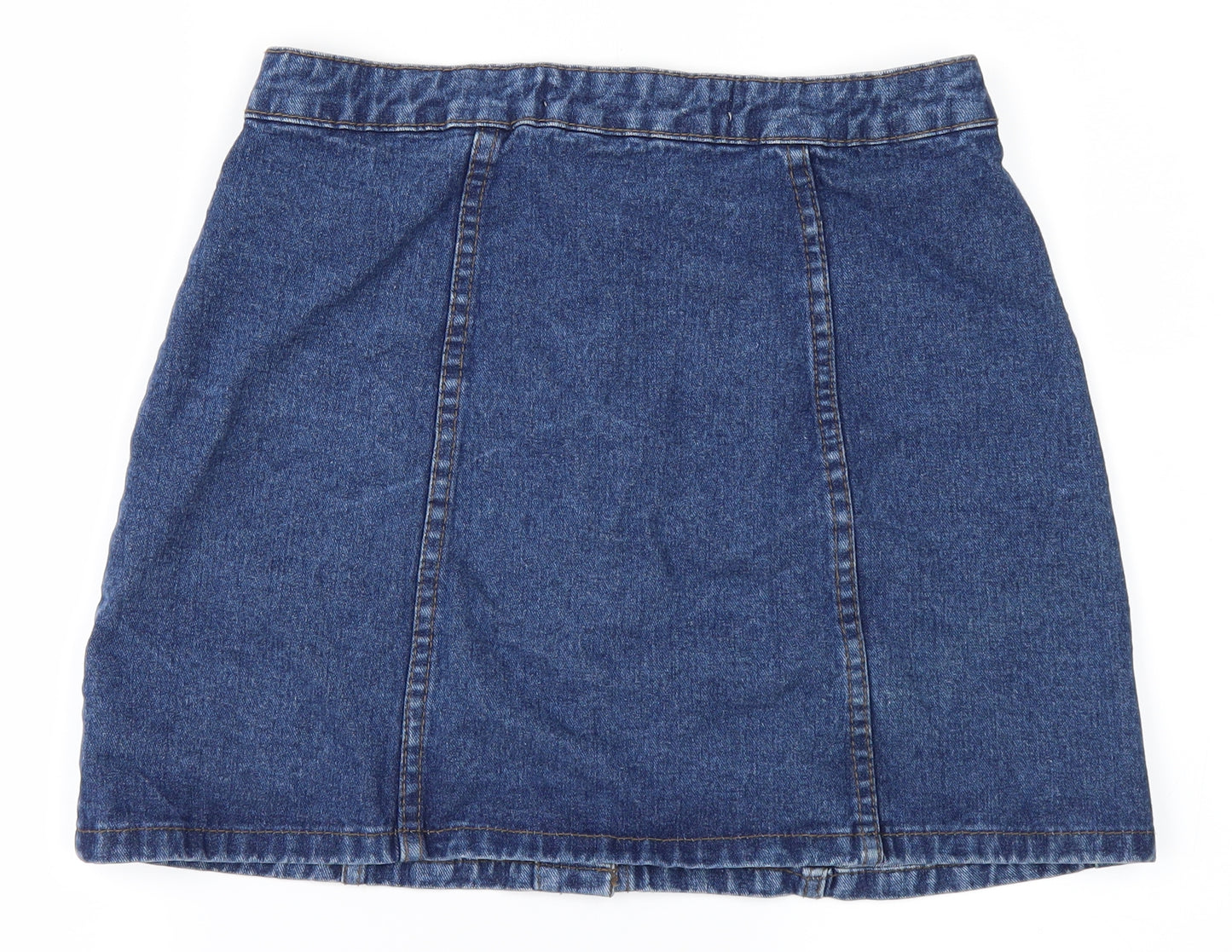 DenimCo Womens Blue  Denim A-Line Skirt Size 10