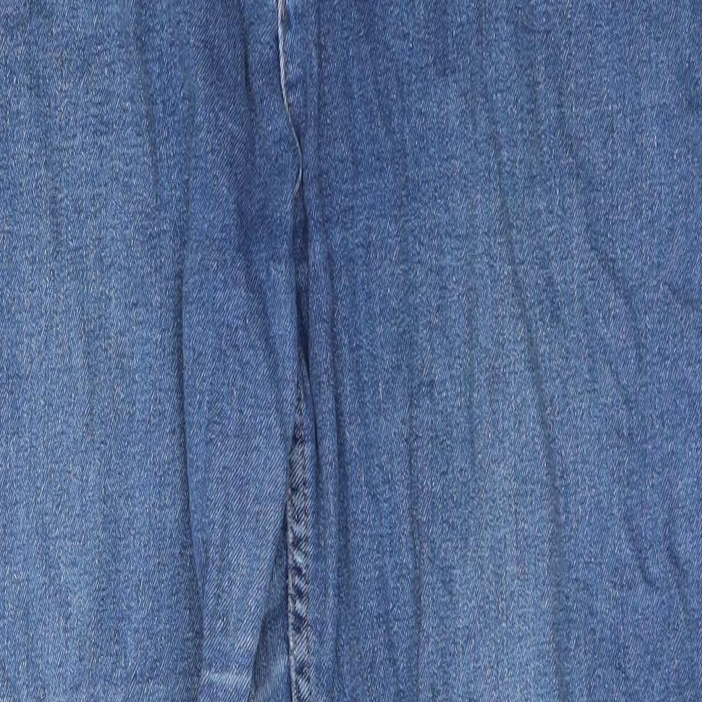 m&s Womens Blue  Denim Straight Jeans Size 16 L26 in
