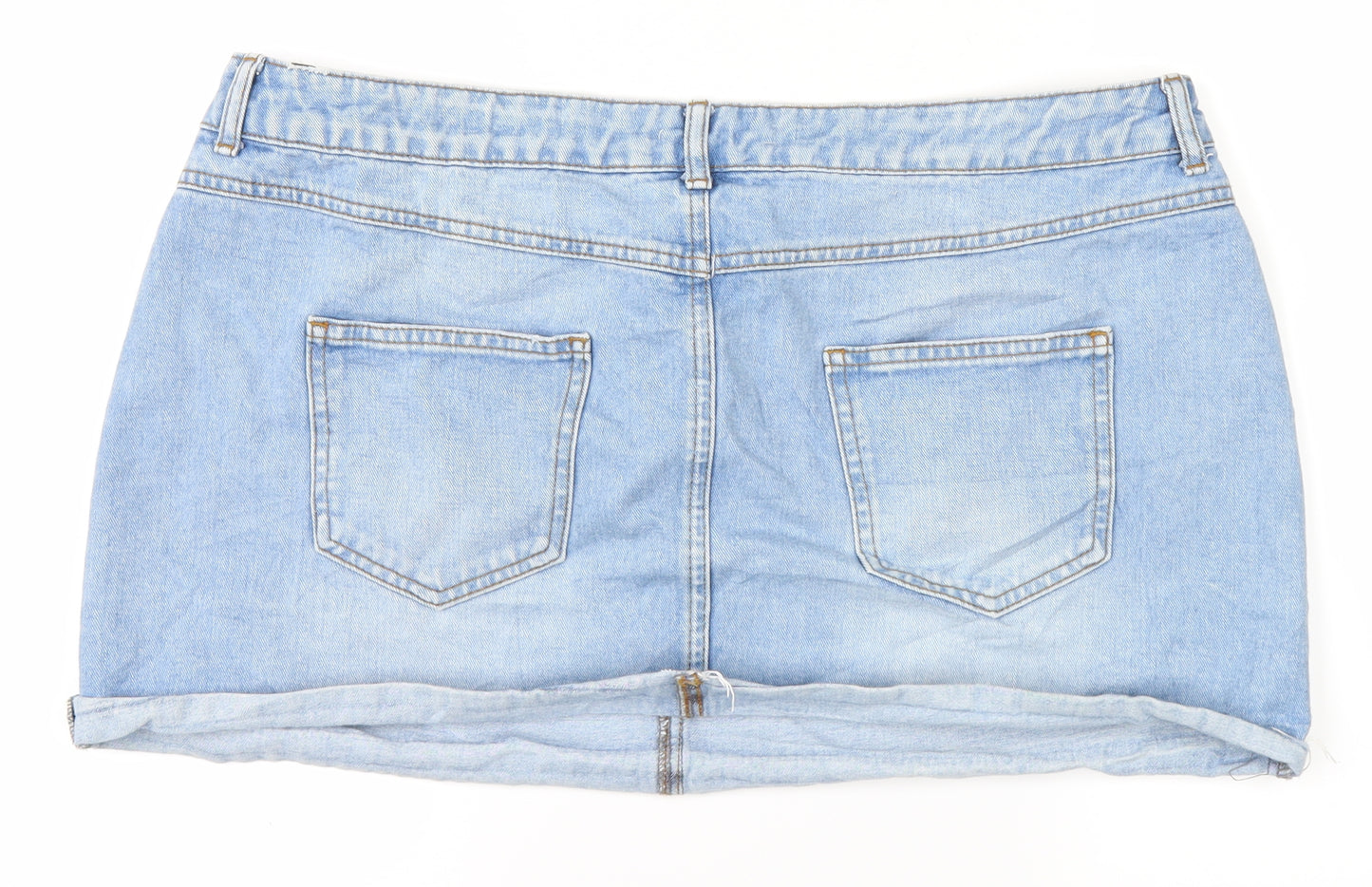 Denim Womens Blue  Denim A-Line Skirt Size 18