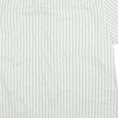 NEXT Mens Green Striped   Button-Up Size XL