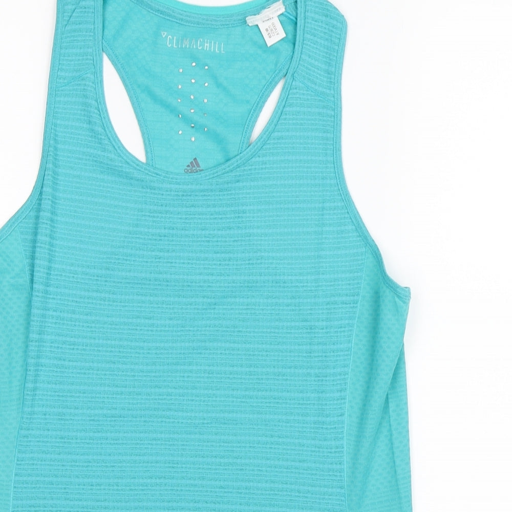 adidas Womens Blue   Basic Tank Size M  - Racer Back