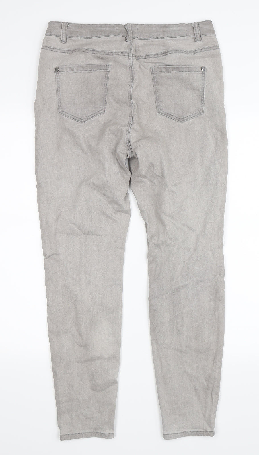 Lipsy Womens Grey   Skinny Jeans Size 14 L27 in