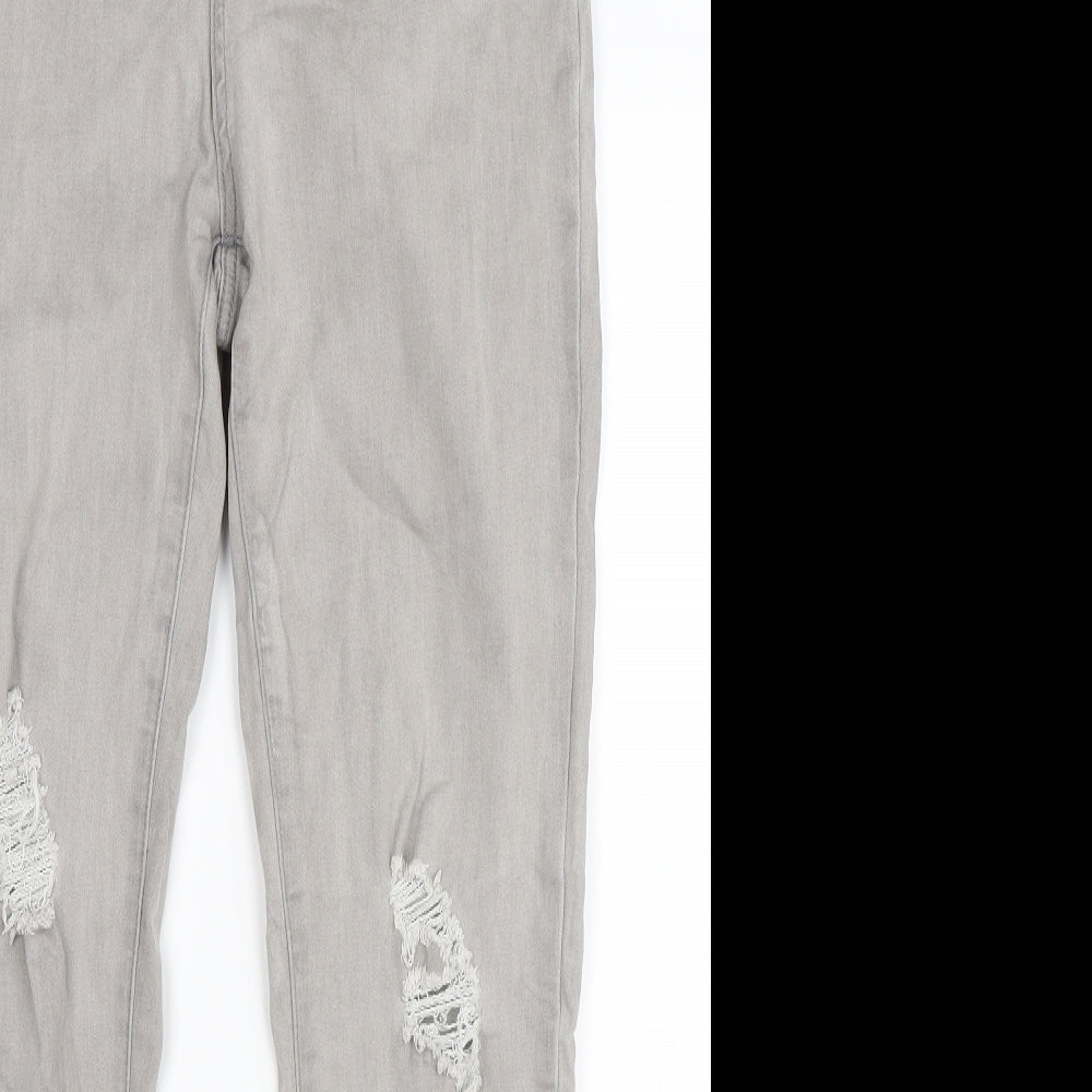 Lipsy Womens Grey   Skinny Jeans Size 14 L27 in