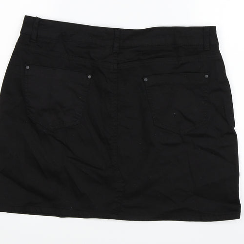 Boohoo Womens Black   A-Line Skirt Size 16