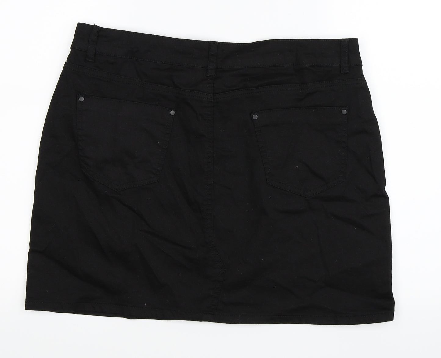 Boohoo Womens Black   A-Line Skirt Size 16