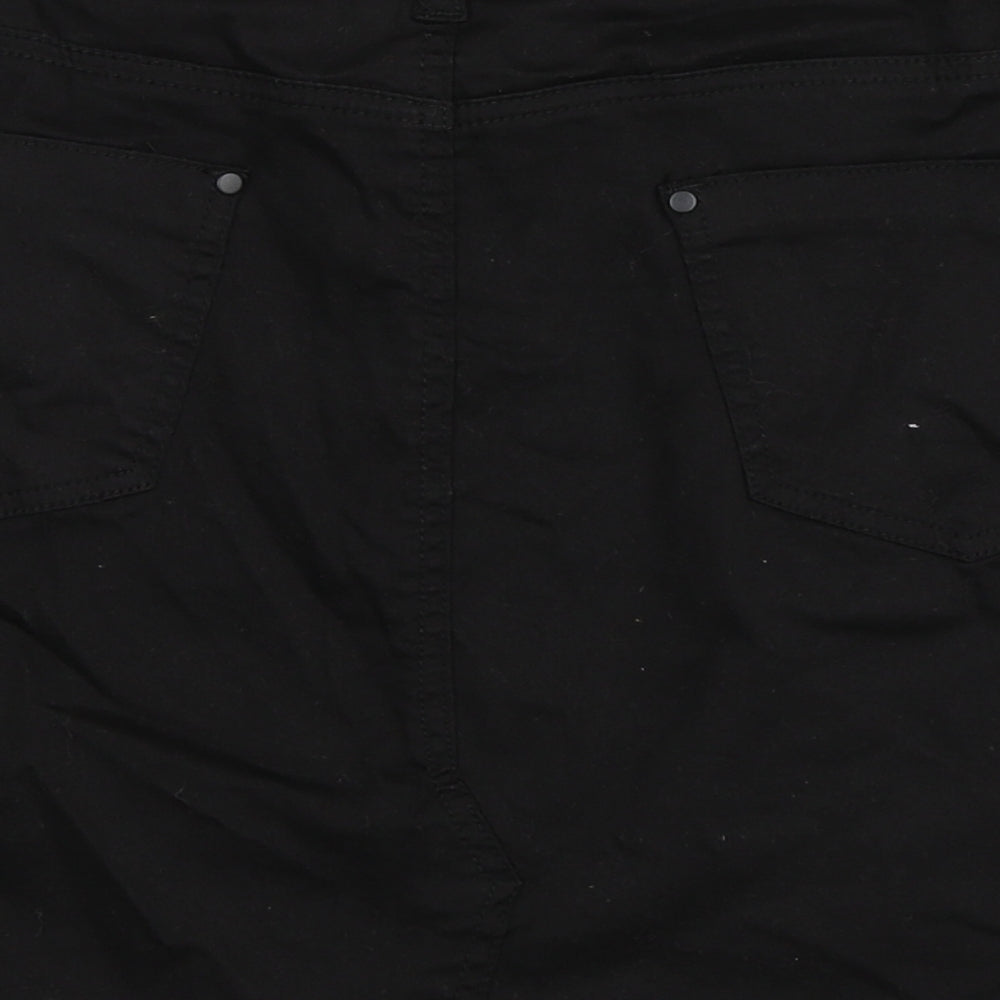 Boohoo Womens Black   A-Line Skirt Size 16