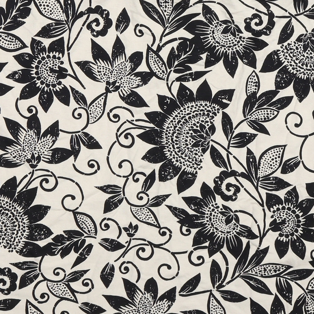 Maine Womens Black Floral  Skater Skirt Size 12
